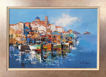 Cuadro de paisaje de Altea del pintor Constantino | Hispangallery galeria arte online